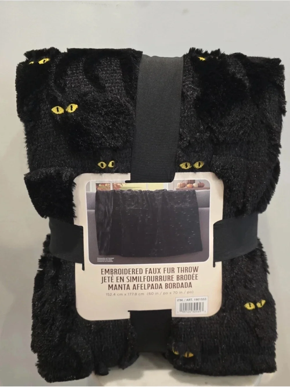 Costco Halloween Ghost Cat Pumpkin Faux Fur Throw NWT Same Day Ship 3 piece